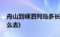 舟山到嵊泗列岛多长时间(舟山到嵊泗列岛怎么去)