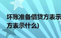 坏账准备借贷方表示什么意思(坏账准备借贷方表示什么)