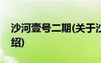 沙河壹号二期(关于沙河壹号二期当前房价介绍)