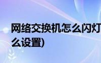 网络交换机怎么闪灯是正常的(网络交换机怎么设置)