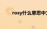 rosy什么意思中文(rosy什么意思)