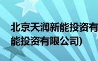 北京天润新能投资有限公司上市(北京天润新能投资有限公司)