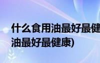 什么食用油最好最健康吃了又不胖(什么食用油最好最健康)