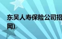 东吴人寿保险公司招聘(东吴人寿保险公司官网)