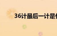 36计最后一计是什么计(36计顺序)