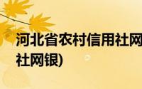 河北省农村信用社网点分布(河北省农村信用社网银)