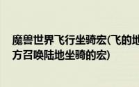 魔兽世界飞行坐骑宏(飞的地方召唤飞行坐骑 不可以飞的地方召唤陆地坐骑的宏)