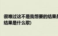 很难过这不是我想要的结果是什么歌(好难过这不是我想要的结果是什么歌)