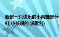 我是一只快乐的小青蛙是什么歌(歌词里有 快乐的一只小青蛙 小孩唱的 求歌名)