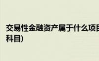 交易性金融资产属于什么项目类型(交易性金融资产属于什么科目)