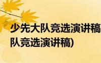 少先大队竞选演讲稿三年级30字简单(少先大队竞选演讲稿)