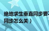 绝地求生垂直同步要不要开着（绝地求生垂直同步怎么关）