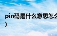 pin码是什么意思怎么输入(PIN码是什么意思)