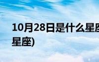 10月28日是什么星座男生(10月28日是什么星座)