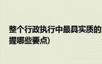 整个行政执行中最具实质的意义(理解行政执行的含义 应把握哪些要点)