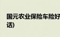 国元农业保险车险好吗(国元农业保险车险电话)