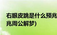 右眼皮跳是什么预兆周日(右眼皮跳是什么预兆周公解梦)