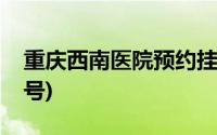 重庆西南医院预约挂号(重庆西南医院预约挂号)