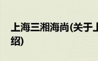 上海三湘海尚(关于上海三湘海尚当前房价介绍)