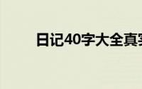 日记40字大全真实(日记40字大全)