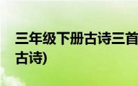 三年级下册古诗三首的生字组词(三年级下册古诗)