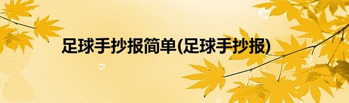 足球手抄报简单 足球手抄报