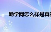 勤学网怎么样是真的吗(勤学网怎么样)