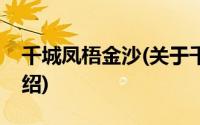 千城凤梧金沙(关于千城凤梧金沙当前房价介绍)