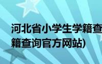 河北省小学生学籍查询系统(河北省小学生学籍查询官方网站)