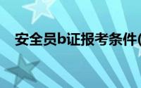 安全员b证报考条件(安全员b证报考条件)