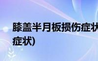 膝盖半月板损伤症状2-3级(膝盖半月板损伤症状)