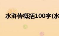 水浒传概括100字(水浒传简介每回100字)