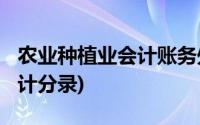 农业种植业会计账务处理2018(农业种植业会计分录)