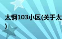 太钢103小区(关于太钢103小区当前房价介绍)