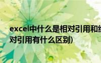 excel中什么是相对引用和绝对引用(Excel中绝对引用与相对引用有什么区别)