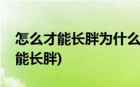 怎么才能长胖为什么怎么吃都不长肉(怎么才能长胖)