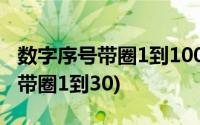 数字序号带圈1到100怎么输入手机(数字序号带圈1到30)