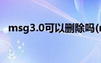 msg3.0可以删除吗(msg3 0 db可以删除)