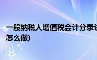 一般纳税人增值税会计分录讲解(一般纳税人增值税会计分录怎么做)