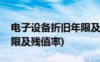 电子设备折旧年限及残值率(电子设备折旧年限及残值率)