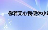 你若无心我便休小说(你若无心我便休)