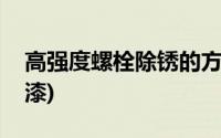 高强度螺栓除锈的方法(固定螺栓能做除锈刷漆)