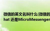 微信的英文名叫什么(微信的英文名到底是weixin 还是WeChat 还是MicroMessenger_360)