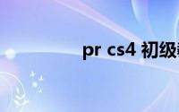 pr cs4 初级教程(pr cs4)