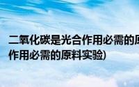 二氧化碳是光合作用必需的原料吗实验报告(二氧化碳是光合作用必需的原料实验)