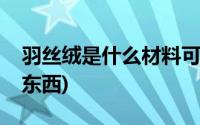 羽丝绒是什么材料可以水洗吗(羽丝绒是什么东西)