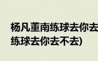 杨凡董南练球去你去不去四个意思(杨凡董南练球去你去不去)