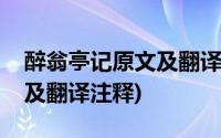 醉翁亭记原文及翻译朗读视频(醉翁亭记原文及翻译注释)