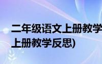 二年级语文上册教学反思部编版(二年级语文上册教学反思)