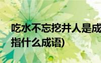 吃水不忘挖井人是成语吗(喝水不忘挖井人是指什么成语)